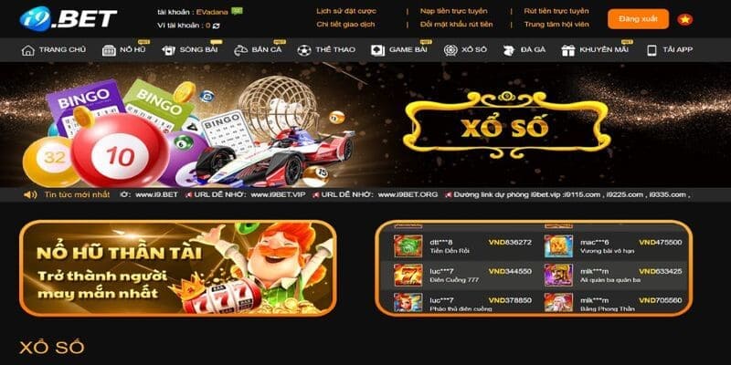 Tham gia xổ số i9bet với khoản tiền thưởng cao dành cho bạn